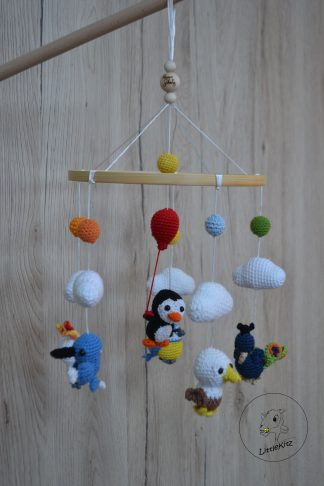 Mobile groß – Pinguin mit Freunden