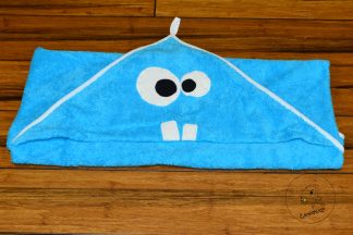 Badetuch Monstergesicht blau