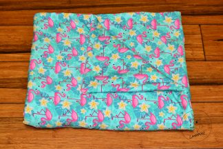 Babydecke Flamingo leicht gefüttert