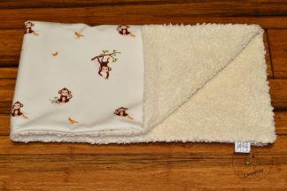 Babydecke (Softshell) Affen flauschig