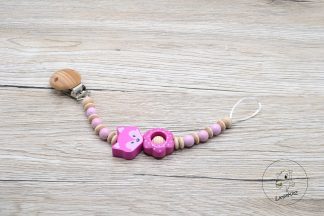 Schnullerkette Fuchs pink