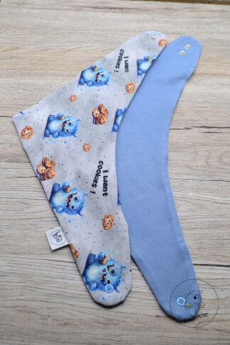 Dreieckstuch Monster Cookies blau